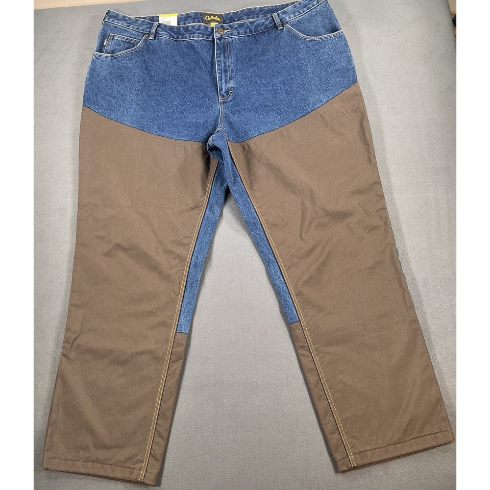 Cabela's Roughneck Upland Hunting Brush Protection Jeans Men's 50x34 Medium Wash
